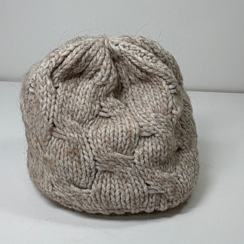 Nardi & Tagliaferri Cable Knit Beanie Beige Gorpcore Cabin Minimalist Cozy Italy